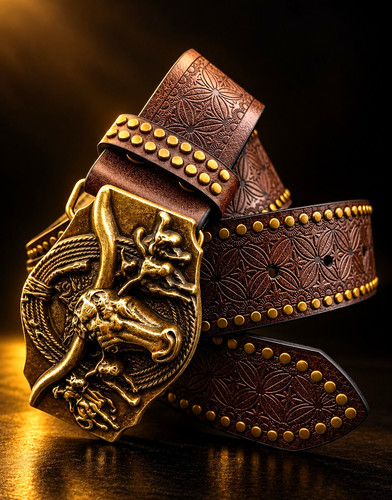Men brown western - brown, cowboy
