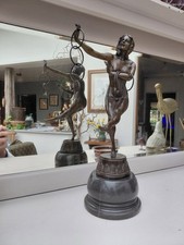 'Hoop Girl' Art Deco Bronze