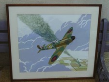 Vintage Glazed Framed Painting