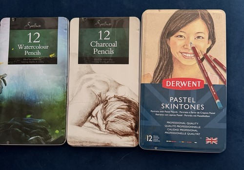 Watercolour charcoal pastel - watercolour,
