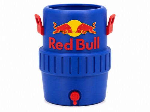 Red bull can koozie 3d - red,