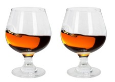 2x 340ml Brandy cocktail Gin Fishbowl glasses Bois