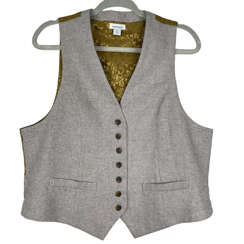 Sundance tweed vest women xl - tweed, women's