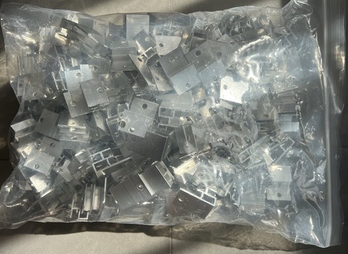 Aluminum cladding clips 50pcs - aluminum,