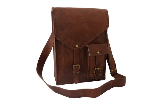Vintage leather messenger - vintage,