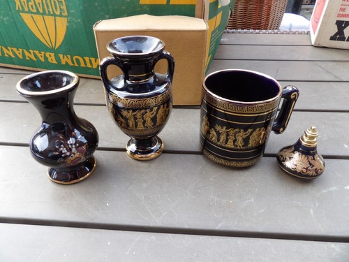 Greek art pottery 24kt - 3, gold