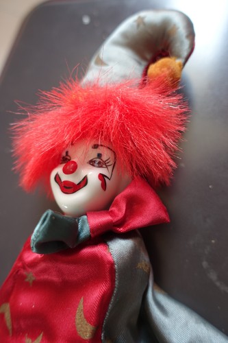 Vintage porcelain clown - clown, doll