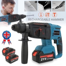 2 Battery Cordless SDS Drill Rotary Hammer Brushless Electric Impact Heavy Duty