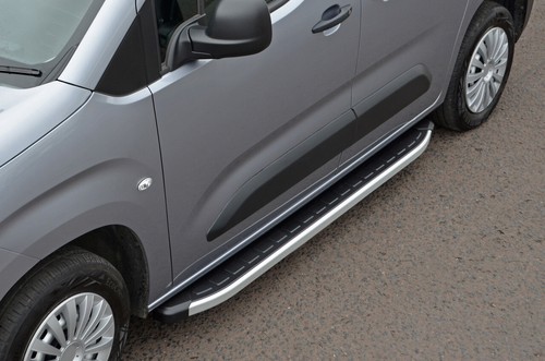 Aluminium side steps bars - aluminium,