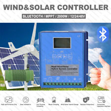 2KW DC 12V 24V 48V Bluetooth Solar Wind Turbine MPPT Hybrid Charge Controller