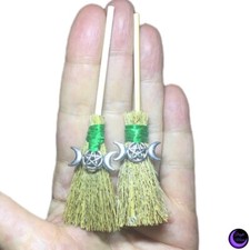 2 MINI WITCH BESOM BROOMSTICK