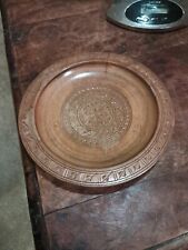 Vintage Carved Wooden Plate Dish  19.5cms