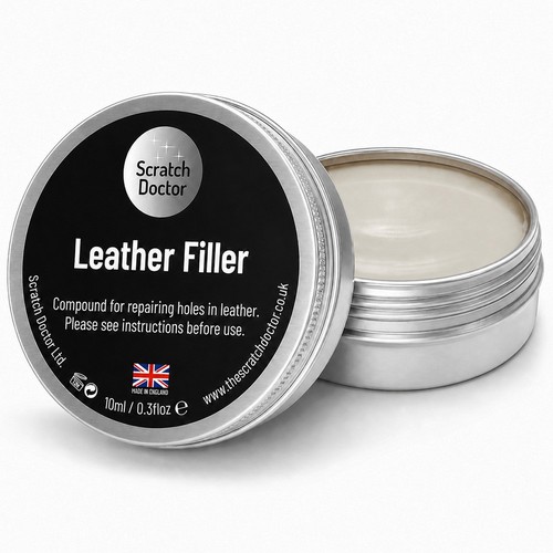 Leather repair filler - filler, ivory