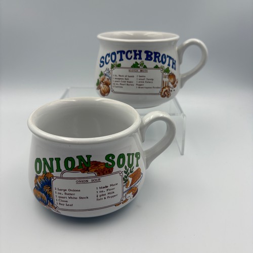 Set vintage soup mugs - 2,