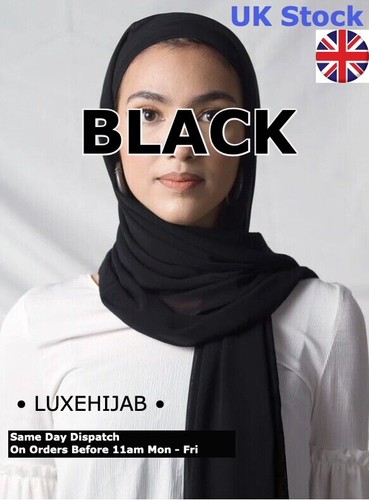 Luxe hijab black premium - luxe,