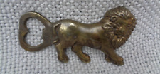Vintage solid  Brass Lion bottle opener bar deco