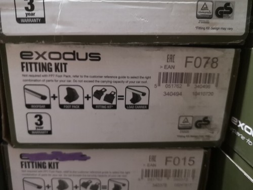 Exodus roof bar fitting - exodus, kit