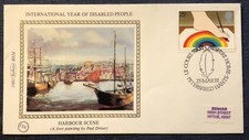 2 STAMP COVERS - FOOT PAINTING 1981 -FORTH BRIDGE OPENING + PANE OF STAMPS 1964