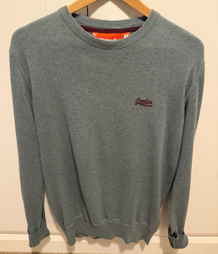 Superdry men grey crew - men's, neck