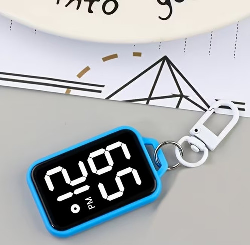 Digital key ring watch blue - digital,