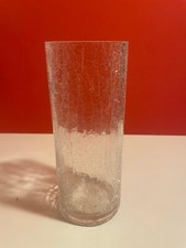 Crackle Glass Flower Vase