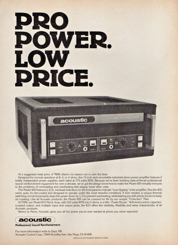 Vtg 1970s acoustic power - vtg,