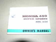 Honda CB 450 K0 Black Bomber manual owner's manual
