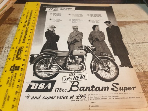 1958 bsa bantam super - bantam,