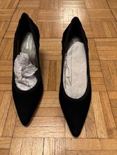 Ladies black formal suede