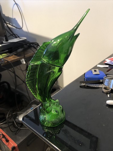 Swordfish marlin green glass - swordfish/marlin,