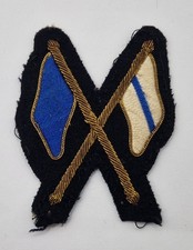 Original British Army Regimental Signaller Bullion Trade Badge Crossed Flags