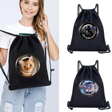 Printed Strong Gym Bag Drawstring Backpack Swim School Sport Picnic Shoe Bag