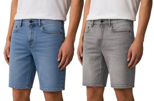 Men denim shorts - men's,