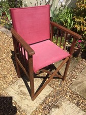 Vintage Hyllinge Mobler Directors Patio Lounge Folding Garden Chair