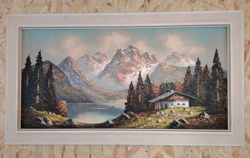 Large vintage original oil - vintage,