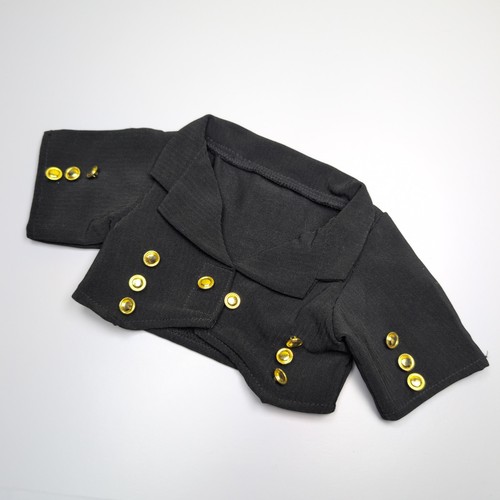 Bear factory black gold button - bear,