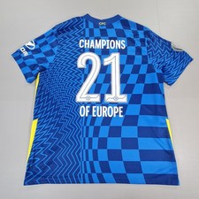 NIKE 2021/22 Chelsea Home Shirt Mens XXL Champions Of Europe CV7889 409