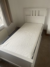 Hemnes White Day-bed Frame with 3 Drawers, 80x200 Cm, Includes Mattress