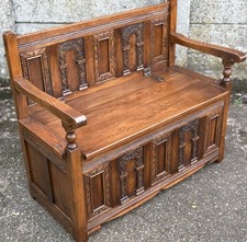 Solid carved oak - carved,