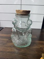 Large Vintage Green Glass Frog Canister Cookie Jar Marked Sve Made In Italy