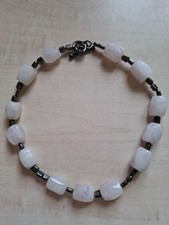 DANON PEWTER ALLOY & WHITE STONES  CHUNKY  STYLE NECKLACE - NEW UNWORN