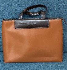 Marta Ponti classic look bag 13" by 10" brown colour tote office briefcase