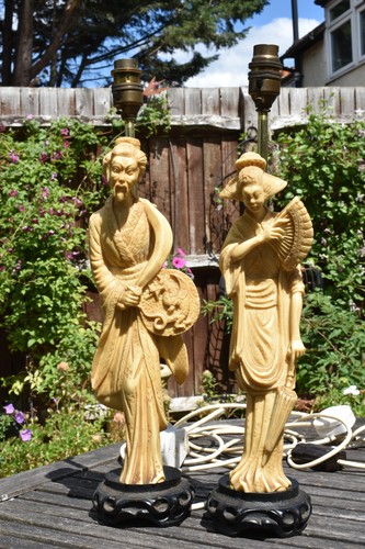 Pair resin chinese figurine - pair,