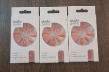 3 x Studio London 24 False Nail Piece Set Coffin Gloss New
