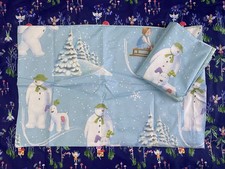 The Snowman Raymond Briggs Pillowcase Pair New Snowdog