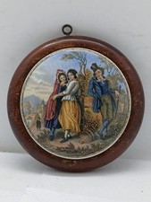Framed prattware pot lid - framed, the