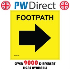 SIGN Footpath Right Arrow