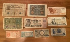 10 Vintage Banknotes. Mixed
