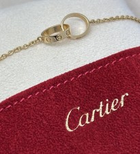 Cartier LOVE Necklace 18ct Yellow Gold Ladies Interlocking Pendant 2023 Papers