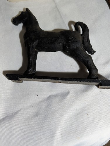 Antique cast iron horse fence - antique,